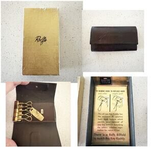 ROLFS Vintage Key Wallet USA Dark Brown With Box